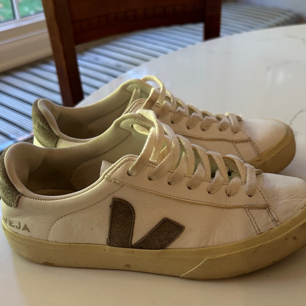 Vintage Veja Cream and Sage Sneakers - ✨Exclusive✨